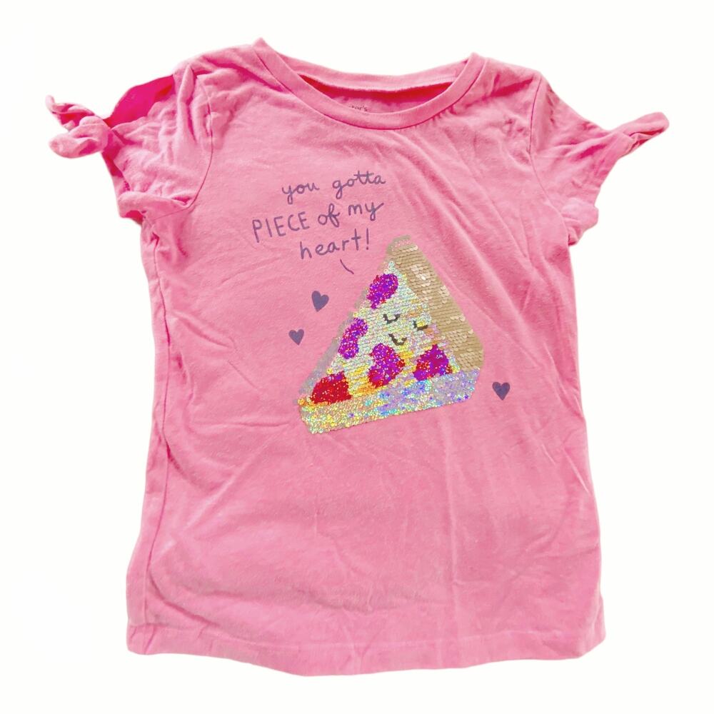 Pizza Sequin Pink Top